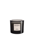Yashi Murmure de Vigor candle in smoked glass, cream label, on a light background